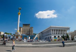 61 Majdan nezávislosti se připravuje na fotbalový šampionát
