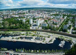 57 Tampere město mezi jezery Näsijärvi a Pyhäjärvi