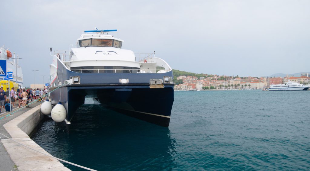 Rychlý trajekt Krilo po přistání ve Splitu